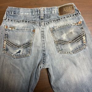 ARIAT MEN'S M5 SLIM STRAIGHT BOOT CUT JEANS 31x36 DAMAGED!